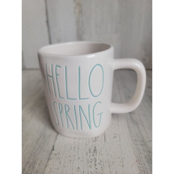 Rae Dunn hello spring white‎ coffee mug home decor - Picture 1 of 6